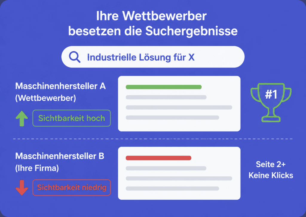 Wettbewerb besetzt die Suchergebnisse
